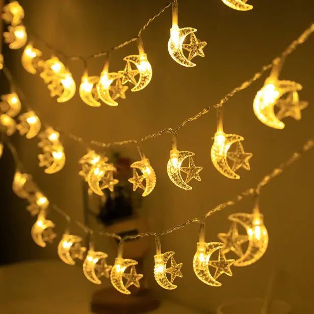 Eid Mubarak Star Moon Led String Lights