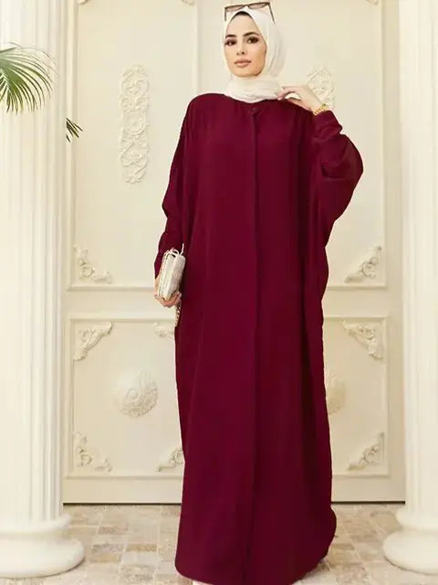 Fashion Single Breasted Muslim Dresses